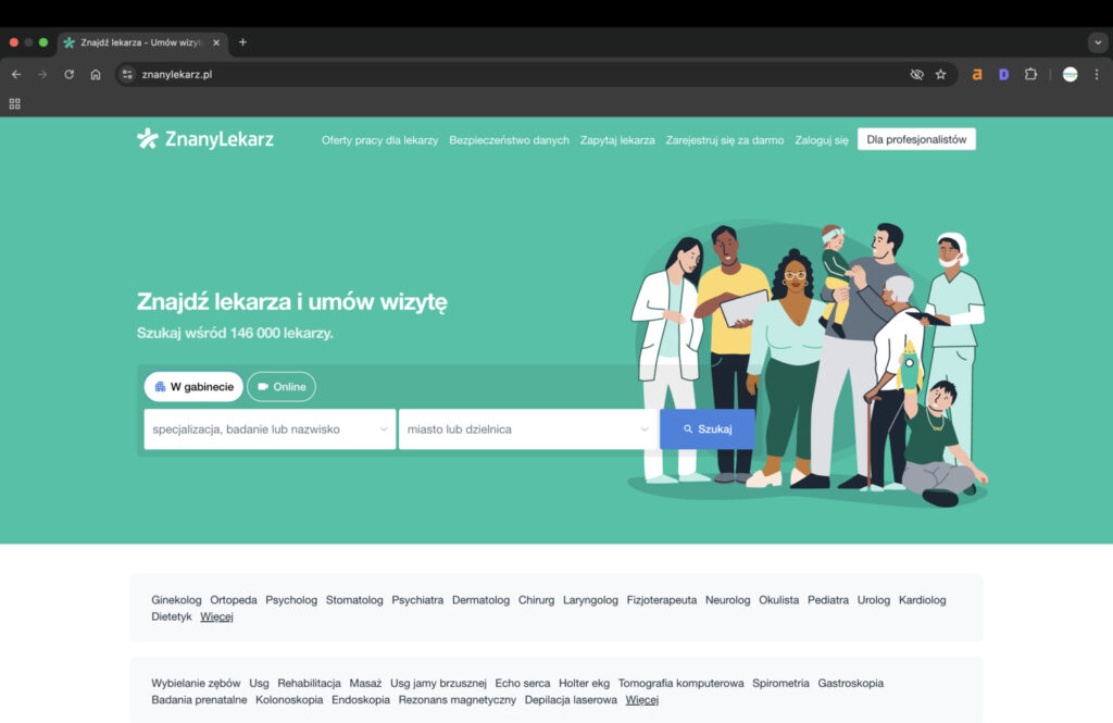 System opinii na platformie Znanylekarz.pl - najlepsze strony na receptę online